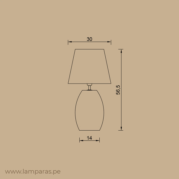 Lámpara de mesa Nogal
