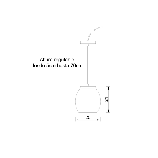 Lámpara de Techo con Pantalla 3D Antares