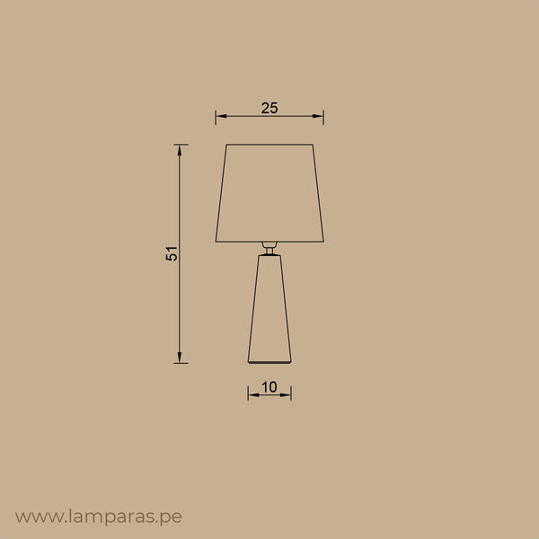 Lámpara de mesa Huari Olmo