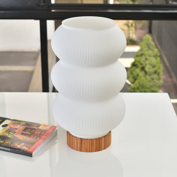 Lámpara de madera con Pantalla 3D Mosul