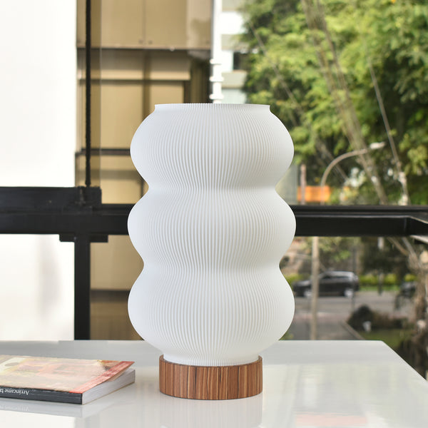 Lámpara de madera con Pantalla 3D Mosul