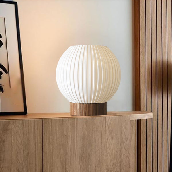 Lámpara de madera con pantalla 3D Ramasi